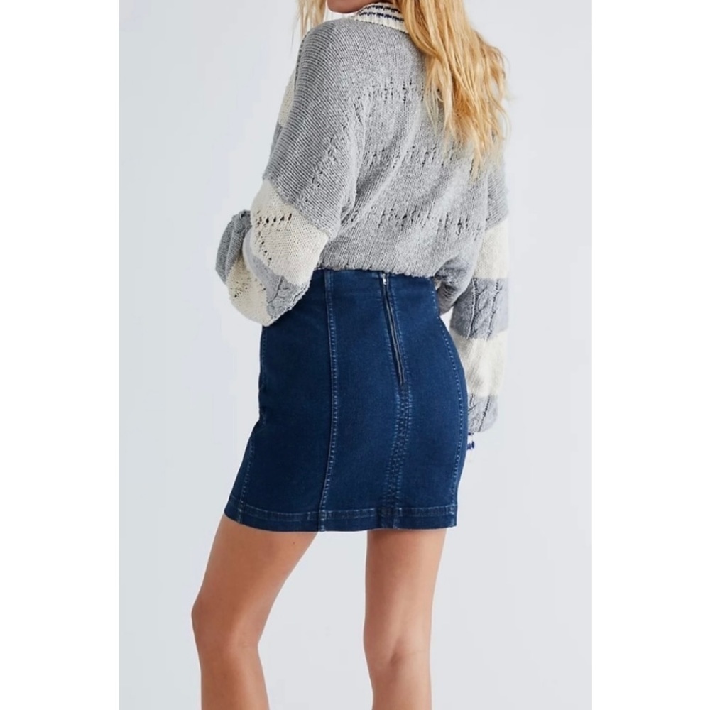 Free People Modern Femme Indigo Skirt - Picture 2 of 7